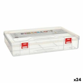 Boîte Multiusage Pincello HB526 Rouge Transparent Plastique 29,5 x 6 x 20,5 cm (24 Unités): Plus de 300.000 produits de grandes 