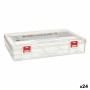 Boîte Multiusage Pincello HB526 Rouge Transparent Plastique 29,5 x 6 x 20,5 cm (24 Unités): Plus de 300.000 produits de grandes 