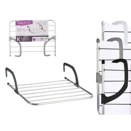 Corde à linge Kipit WR1013D Blanc Argenté Gris clair Gris foncé Aluminium Plastique 62,5 x 50 x 16,5 cm: Plus de 300.000 produit