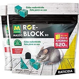 Raticide Massó Roe-Block 260 gr + 260 gr 520 g: Plus de 300.000 produits de grandes marques en vente directe à prix usine sur ca