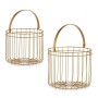 Panier Doré Métal 25 x 35 x 25 cm Cylindrique (2 pcs): Plus de 300.000 produits de grandes marques en vente directe à prix usine