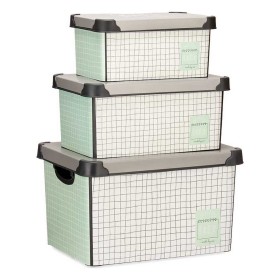 Jeu de Caisses de Rangement Empilables Kipit Home Plastique 29 x 23,5 x 39 cm: Plus de 300.000 produits de grandes marques en ve