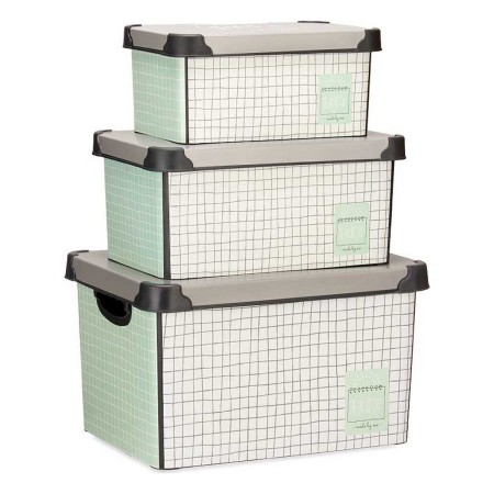 Jeu de Caisses de Rangement Empilables Kipit Home Plastique 29 x 23,5 x 39 cm: Plus de 300.000 produits de grandes marques en ve
