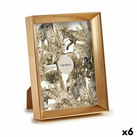 Cadre photo 15,2 x 20,2 x 3,5 cm Doré Plastique verre (6 Unités): Plus de 300.000 produits de grandes marques en vente directe à