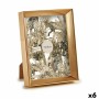 Cadre photo 15,2 x 20,2 x 3,5 cm Doré Plastique verre (6 Unités): Plus de 300.000 produits de grandes marques en vente directe à