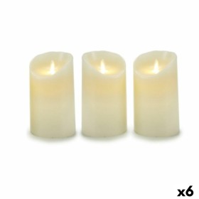 Ensemble de Bougies Oscillant LED Crème 8 x 13 x 8 cm (6 Unités): Plus de 300.000 produits de grandes marques en vente directe à