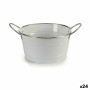 Cache-pot Ibergarden F60326-D Blanc Argenté Zinc Seau 27,5 x 10,5 x 20 cm (24 Unités): Plus de 300.000 produits de grandes marqu