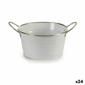 Cache-pot Ibergarden F60326-D Blanc Argenté Zinc Seau 27,5 x 10,5 x 20 cm (24 Unités): Plus de 300.000 produits de grandes marqu