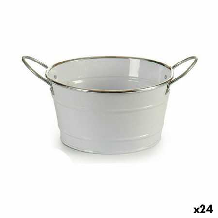 Cache-pot Ibergarden F60326-D Blanc Argenté Zinc Seau 27,5 x 10,5 x 20 cm (24 Unités): Plus de 300.000 produits de grandes marqu