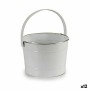 Cache-pot Ibergarden 49095 Blanc Argenté Zinc Seau 25 x 29,5 x 27 cm (12 Unités): Plus de 300.000 produits de grandes marques en