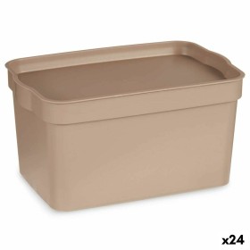 Boîte de rangement avec couvercle Kipit TP592-3 Beige Plastique 2,3 L 13,5 x 11 x 20 cm (24 Unités): Plus de 300.000 produits de