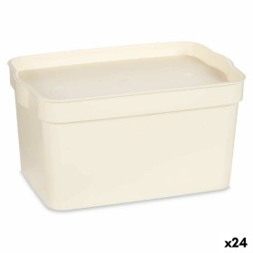 Boîte de rangement avec couvercle Kipit TP592-4 Crème Plastique 2,3 L 13,5 x 11 x 20 cm (24 Unités): Plus de 300.000 produits de