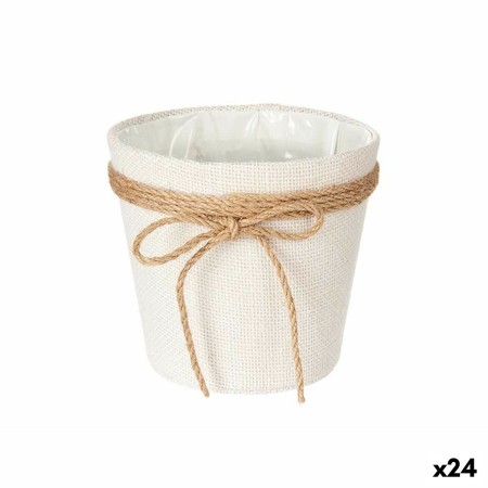 Cache-pot Ibergarden 86449 Blanc Marron Tissu Lien 16 x 15 x 16 cm (24 Unités): Plus de 300.000 produits de grandes marques en v
