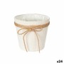 Cache-pot Ibergarden 86449 Blanc Marron Tissu Lien 16 x 15 x 16 cm (24 Unités): Plus de 300.000 produits de grandes marques en v