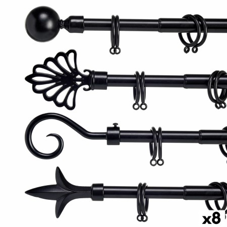 Tringle à Rideau Extensible Noir Fer 5 x 178 x 5 cm (8 Unités): Plus de 300.000 produits de grandes marques en vente directe à p