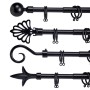 Tringle à Rideau Extensible Noir Fer 5 x 178 x 5 cm (8 Unités): Plus de 300.000 produits de grandes marques en vente directe à p