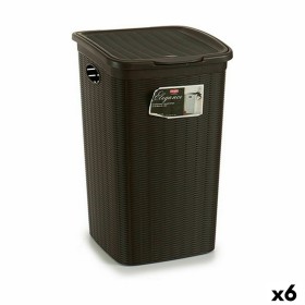 Panier à linge Stefanplast Elegance Marron Plastique 50 L 36,5 x 54,5 x 38 cm (6 Unités): Plus de 300.000 produits de grandes ma