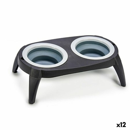 Mangeoir pour animaux Pliable Noir Silicone Plastique 9 x 39 x 9 cm (12 Unités): Plus de 300.000 produits de grandes marques en 