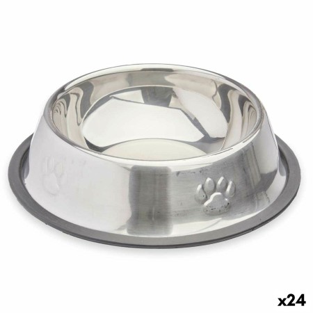 Mangeoire pour chiens Argenté Gris Caoutchouc Métal 35 x 0,03 x 25 cm (24 Unités): Plus de 300.000 produits de grandes marques e