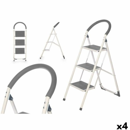Échelle pliante à 3 marches Kipit 10109 Gris Acier 38 x 117 x 5 cm (4 Unités): Plus de 300.000 produits de grandes marques en ve