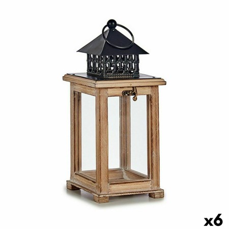 Lanterne Marron Noir Bois Métal 13 x 29 x 13 cm (6 Unités): Plus de 300.000 produits de grandes marques en vente directe à prix 