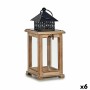 Lanterne Marron Noir Bois Métal 13 x 29 x 13 cm (6 Unités): Plus de 300.000 produits de grandes marques en vente directe à prix 