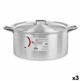 Casserole avec Couvercle Kinvara 100013 Argenté 18 L (3 Unités): Plus de 300.000 produits de grandes marques en vente directe à 