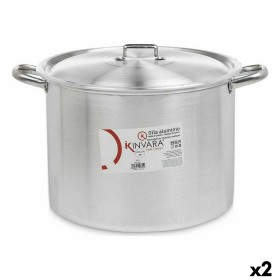 Marmite avec couvercle Kinvara 100041 Argenté Aluminium Ø 36 cm (2 Unités): Plus de 300.000 produits de grandes marques en vente