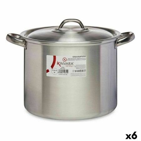 Marmite avec couvercle Kinvara 100035 Argenté Aluminium Ø 24 cm (6 Unités): Plus de 300.000 produits de grandes marques en vente