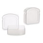 Boîte à Sandwich Leknes 47034E Transparent Plastique 12 x 4 x 12 cm (24 Unités): Plus de 300.000 produits de grandes marques en 