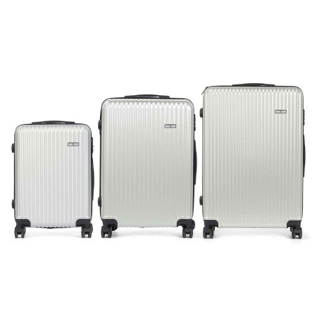Jeu de valises Gris clair Rayures 3 Pièces: Plus de 300.000 produits de grandes marques en vente directe à prix usine sur cadeau