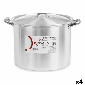 Marmite avec couvercle Argenté Aluminium 38 x 25 x 31 cm (4 Unités): Plus de 300.000 produits de grandes marques en vente direct