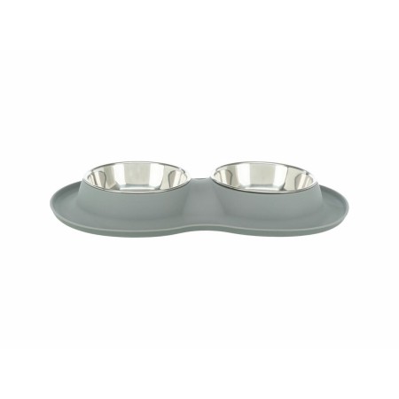 Mangeoire pour chiens Trixie Gris Acier inoxydable Ø 16 cm Double 2 × 0,4 L 40 × 5 × 23 cm (2 Unités): Plus de 300.000 produits 
