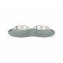 Mangeoire pour chiens Trixie Gris Acier inoxydable Ø 16 cm Double 2 × 0,4 L 40 × 5 × 23 cm (2 Unités): Plus de 300.000 produits 
