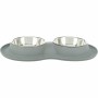 Mangeoire pour chiens Trixie Gris Acier inoxydable Ø 16 cm Double 2 × 0,4 L 40 × 5 × 23 cm (2 Unités): Plus de 300.000 produits 