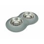 Mangeoire pour chiens Trixie Gris Acier inoxydable Ø 16 cm Double 2 × 0,4 L 40 × 5 × 23 cm (2 Unités): Plus de 300.000 produits 