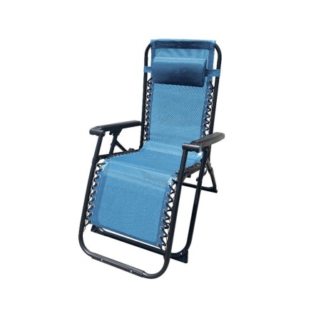 Marbueno Chaise Longue Pliable Acier Avec Coussin Jardin et Piscine 90X66X108 cm Gravité Zéro Bleu 10345: Plus de 300.000 produi