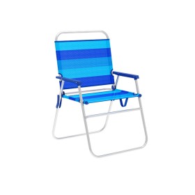 Marbueno Chaise Pliante Aluminium avec Coussin Rayures Bleues Plage et Piscine 52X56X80 cm 10244: Plus de 300.000 produits de gr