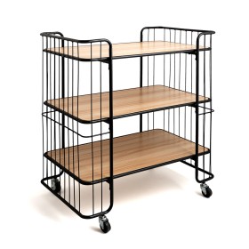 Chariot de service Vinthera Moa Noir Acier 75 x 45 x 85 cm: Plus de 300.000 produits de grandes marques en vente directe à prix 