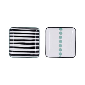 Plateau apéritif Bidasoa Zigzag Multicouleur Céramique Carré 15 x 15 cm 2 Unités: Plus de 300.000 produits de grandes marques en