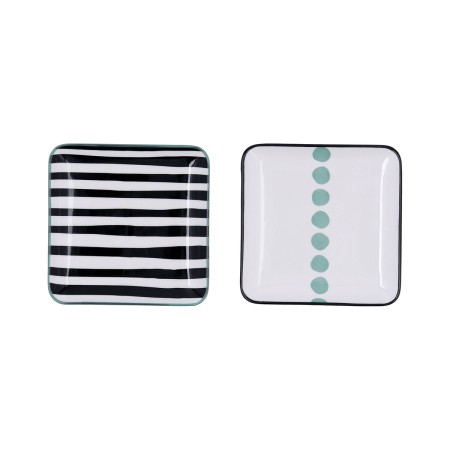 Plateau apéritif Bidasoa Zigzag Multicouleur Céramique Carré 15 x 15 cm 2 Unités: Plus de 300.000 produits de grandes marques en