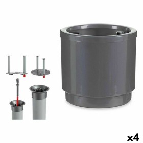 Pot auto-arrosant Ibergarden 4126-PLA Argenté polypropylène 26 x 25 x 26 cm (4 Unités): Plus de 300.000 produits de grandes marq