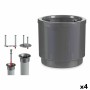 Pot auto-arrosant Ibergarden 4126-PLA Argenté polypropylène 26 x 25 x 26 cm (4 Unités): Plus de 300.000 produits de grandes marq
