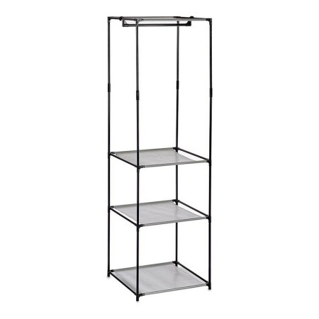 Garde-robe Kipit WR4205NB Noir Gris Fer Plastique 43,5 x 160 x 50 cm: Plus de 300.000 produits de grandes marques en vente direc