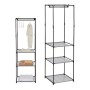 Garde-robe Kipit WR4205NB Noir Gris Fer Plastique 43,5 x 160 x 50 cm: Plus de 300.000 produits de grandes marques en vente direc