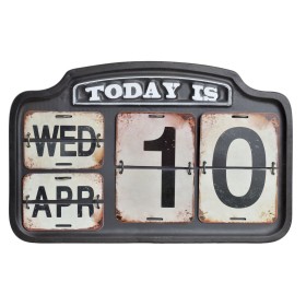 Calendrier DKD Home Decor Métal 42 x 3,5 x 27 cm Noir Blanc: Plus de 300.000 produits de grandes marques en vente directe à prix
