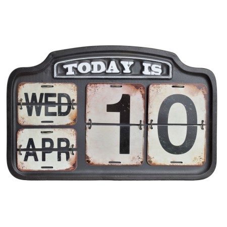 Calendrier DKD Home Decor Métal 42 x 3,5 x 27 cm Noir Blanc: Plus de 300.000 produits de grandes marques en vente directe à prix