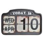 Calendrier DKD Home Decor Métal 42 x 3,5 x 27 cm Noir Blanc: Plus de 300.000 produits de grandes marques en vente directe à prix
