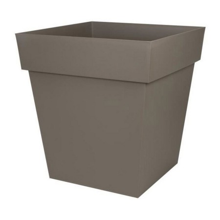 Pot EDA Tuscan Taupe Plastique Carré Ø 50 cm (49,5 x 49,5 x 52,5 cm): Plus de 300.000 produits de grandes marques en vente direc