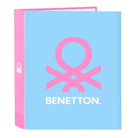 Reliure à anneaux Benetton Spring Rose Bleu ciel A4 27 x 33 x 6 cm: Plus de 300.000 produits de grandes marques en vente directe